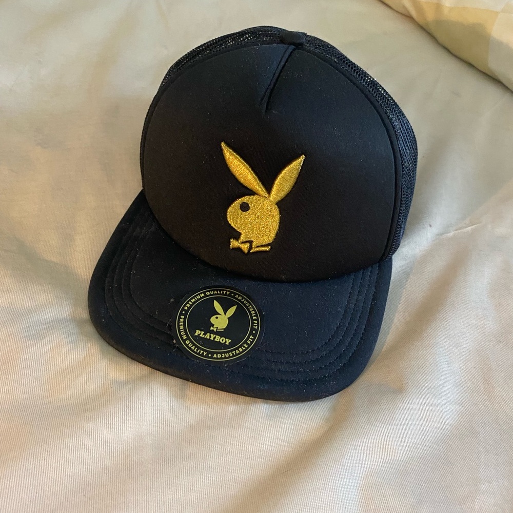 PLAYBOY Black Cap with Gold Logo